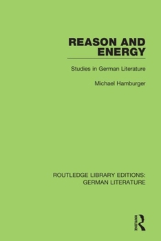 Paperback Reason and Energy: Studies in German Literature Book
