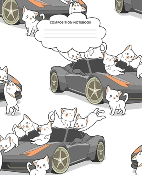 Kawaii Composition Notebook: Blank Lined Cute Notebooks for Girls Teens Kids School Writing Notes Journal (7.5 x 9.25 in)