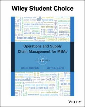 Paperback Operations and Supply Chain Management for MBAs Book