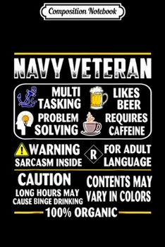 Paperback Composition Notebook: Navy Veteran Multi Tasking Like Beer Caution Journal/Notebook Blank Lined Ruled 6x9 100 Pages Book