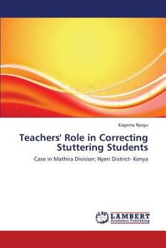 Paperback Teachers' Role in Correcting Stuttering Students Book