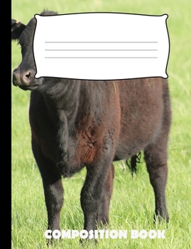 Paperback Composition Book: Angus Cow Composition Wide Ruled Book
