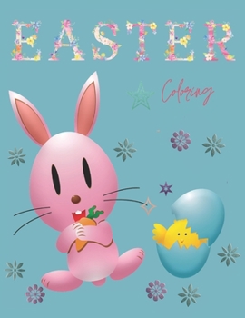 Paperback Easter Coloring Book: Happy Easter Activity Coloring Book For Kids Ages 2-4,4-8, Size 8.5*11" 53 Pages Book