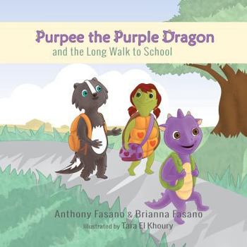 Paperback Purpee the Purple Dragon and the Long Walk to School Book