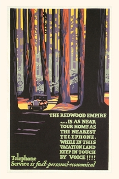 Paperback Vintage Journal Travel Poster for Redwood Empire Book