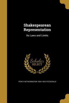 Paperback Shakespearean Representation Book