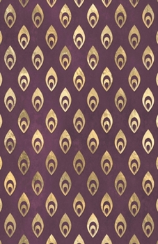 Paperback Dot Grid Journal Notebook: Golden Peacock Feather Bird - Bullet Planner Book - Dotted Grid - 5.5 X 8.5" 120 Pg - DIY Weekly Spread - Organizer - Book