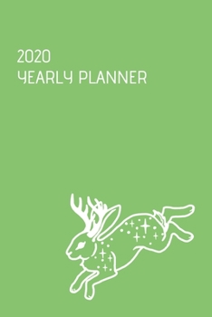 Paperback 2020 Planner: Green Jackalope: Yearly Planner (6 x 9 inches, 136 pages, weekly spreads) Book
