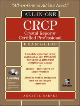 Hardcover CRCP Crystal Reports Certified Professional All-in-One Book