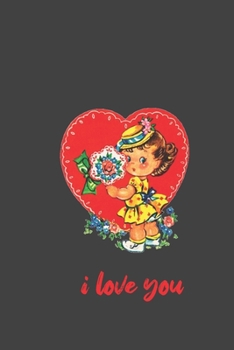 i love you: retro style flower bouquet valentine's day gift for lovers and romantic moment