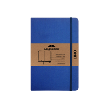 Moustachine Classic Linen Pocket Indigo Blue Blank Hardcover