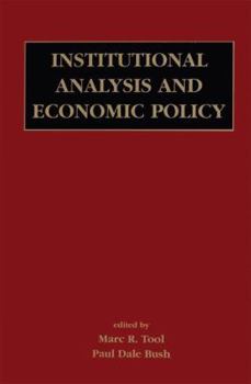 Paperback Institutional Analysis and Economic Policy Book