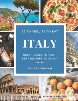 Paperback 25 to see / 25 to eat - Italy Book