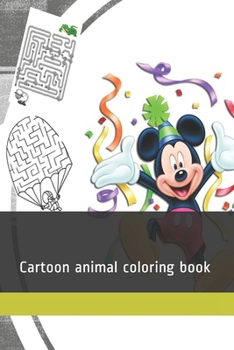 Paperback animal coloring book: Cartoon animal coloring book