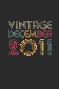 Vintage December 2011: Small Lined Notebook – 8 years old Birthday Gift or 8th Anniversary Gift Idea