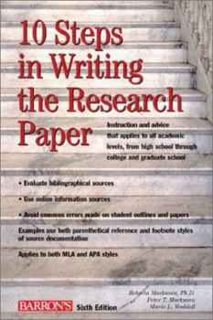 Paperback 10 Steps in Writing the Research Paper Book