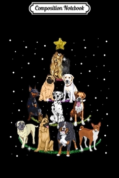 Paperback Composition Notebook: Dog Lover Christmas Tree Journal/Notebook Blank Lined Ruled 6x9 100 Pages Book