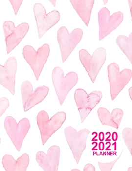 Paperback 2020 2021 Planner: Nifty Colorful Design Book, 8.5" x 11" Two Year 2020-2021 Calendar Planner, Monthly Schedule Organizer (24 Months Acti Book