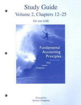 Paperback Study Guide, Volume 2, Chapters 12-25 for Use with Fundamental Accounting Principles Book