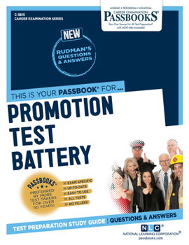 Paperback Promotion Test Battery (C-3815): Passbooks Study Guide Volume 3815 Book