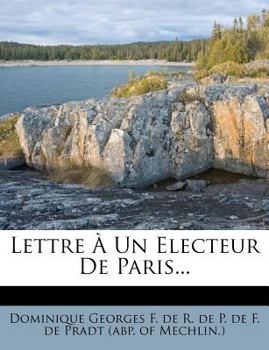 Paperback Lettre ? Un Electeur de Paris... Book