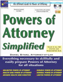 Paperback Powers of Attorney Simplified [With CDROM] Book
