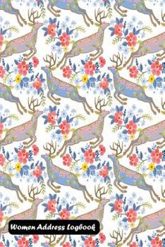 Women Address Logbook : Deer in Flowers Garden Cover