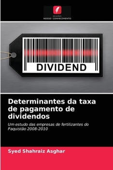 Paperback Determinantes da taxa de pagamento de dividendos [Portuguese] Book