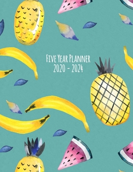 Five Year Planner: 2020-2024 Monthly Calendar - Tutti Fruitti