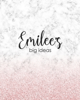 Emilee's Big Ideas: Personalized Notebook - 8x10 Lined Women's Journal