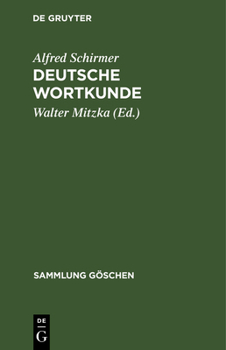 Hardcover Deutsche Wortkunde [German] Book