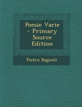 Paperback Poesie Varie [Italian] Book