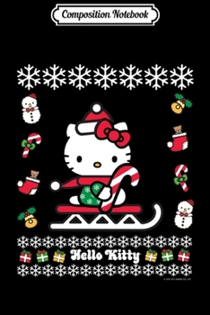 Composition Notebook: Hello Kitty Ugly Christmas Sweater Long Sleeve Journal/Notebook Blank Lined Ruled 6x9 100 Pages