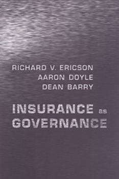 Paperback Insurance as Governance Book