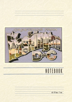 Vintage Lined Notebook Greetings from Washington, DC