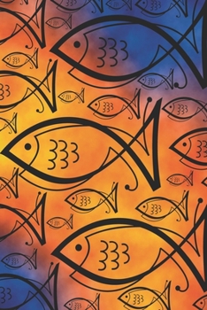 Notes: Fish symbol, Christian symbols, jesus fish symbol, spiritual diary, notebook with fish. Format A5, 120 pages, discreet light grey lined.