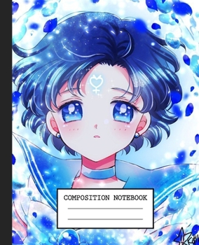 Notebook: Anime Japan Sailor Moon Soft Glossy Cover Graph Paper Pages Book 7.5 x 9.25 Inches 110 Pages