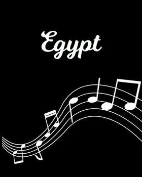 Paperback Egypt: Sheet Music Note Manuscript Notebook Paper - Personalized Custom First Name Initial E - Musician Composer Instrument C Book