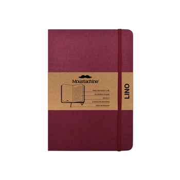 Hardcover Moustachine Classic Linen Large Burgundy Lined Hardcover Book