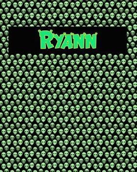 Paperback 120 Page Handwriting Practice Book with Green Alien Cover Ryann: Primary Grades Handwriting Book