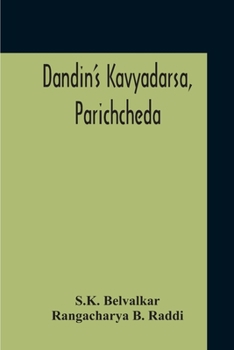 Paperback Dandin'S Kavyadarsa, Parichcheda Book