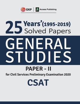 Paperback 25 Years Solved Papers 1995-2019 General Studies Paper II CSAT for Civil Services Preliminary Examination 2020 Book