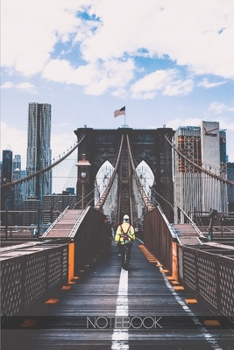 Paperback Notebook: Brooklyn Bridge, New York - America american flag architecture bridge [110 pages]: Brooklyn Bridge, New York - America Book