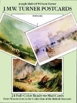 Paperback J. M. W. Turner Postcards: 24 Full-Color Ready-To-Mail Cards from Watercolors in the Collection of the British Museum Book