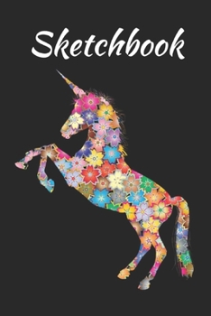 Sketch book: Cute Unicorn Kawaii Sketchbook for Girls Blank Paper for Drawing, Doodling or Learning to Draw, Sketch Books For Kids [120 pages | dotted paper | 6 x 9 inch | Soft Cover]