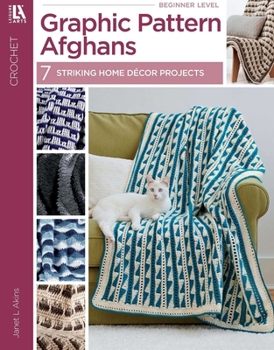 Paperback Graphic Pattern Afghans: 7 Striking Home Decor Projects Book