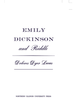 Hardcover Emily Dickinson and Riddle Book