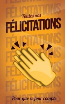 Toutes Nos FELICITATIONS - Orange - Carte Livre D'or : Taille M (12,7x20cm)