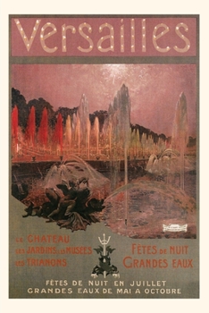 Paperback Vintage Journal Versailles Travel Poster Book