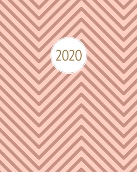 Paperback 2020: Weekly & Monthly Planner & Diary - Rose Gold Chevron - Euro French Theme - Week to View A4 Letter Size with To-Do List Book